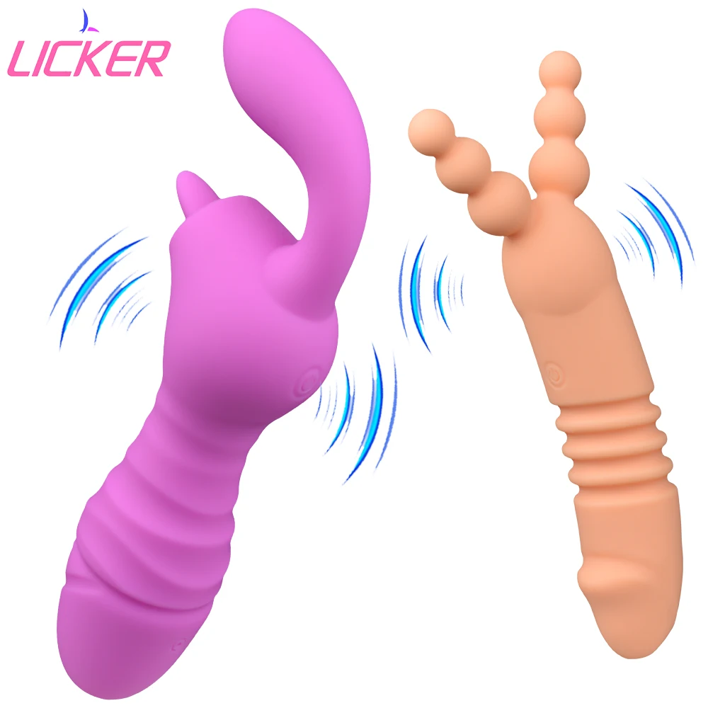 

LICKER Soft Vibrator Nipple Massager Vaginal Stimulator Female Masturbator Butt Plug Anal Sex Toys For Women Pleasure Sexy Shop