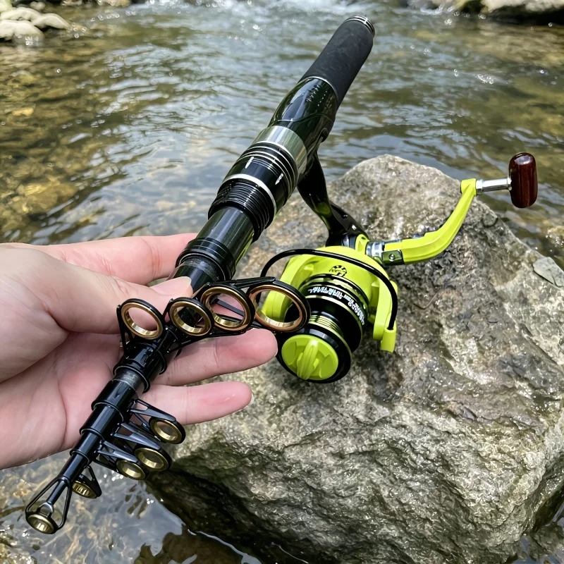 Spinning Fishing Rod and Reel Combo 1.5-2.4m Carbon Sea Rod and 5.2:1 Gear Ratio Metal Spool for Freshwater Bass Pike Fishing - view 5