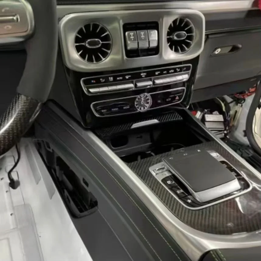 Original Carbon Fiber Center Control Air Vent Interior Central Control Frame Panel Trim Kit for  G63