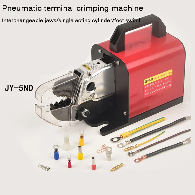 

0.25-16mm2 Pneumatic Cable Tubular Connector Four Side Terminal Crimping Machine Cold Crimping Pliers With Foot Switch