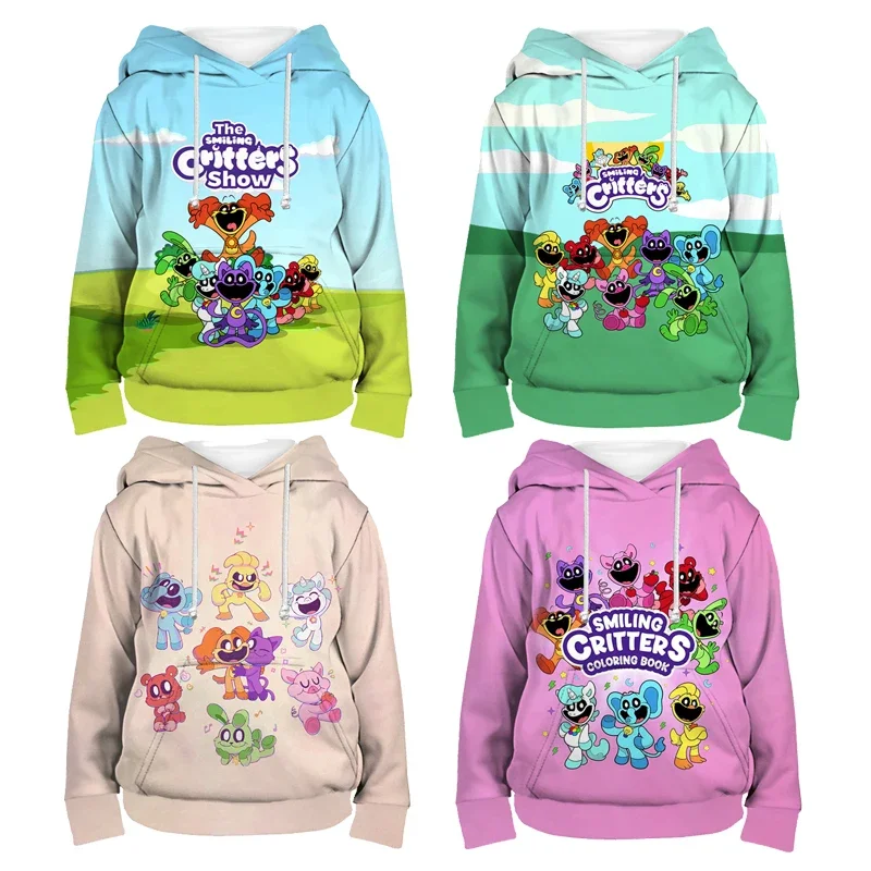 Smiling Critter Hoodie Catnap Dogday 2024 Kids Boys Pullover Tops Spring Autumn Couple Sweatshirt Clothing