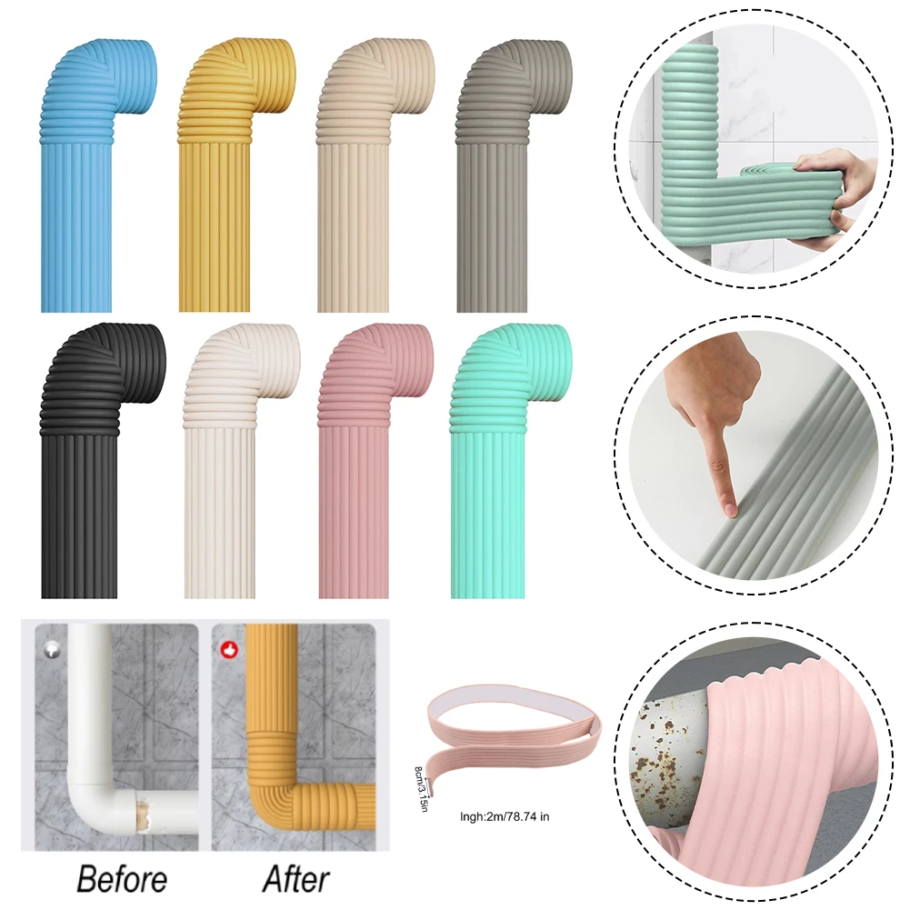 Outdoor Water Pipe Anti-Freezing Strip Winter Foam Pipe Thermal Insulation Tape 2m×8cm Soundless Radiator Pipe Insulation Tapes