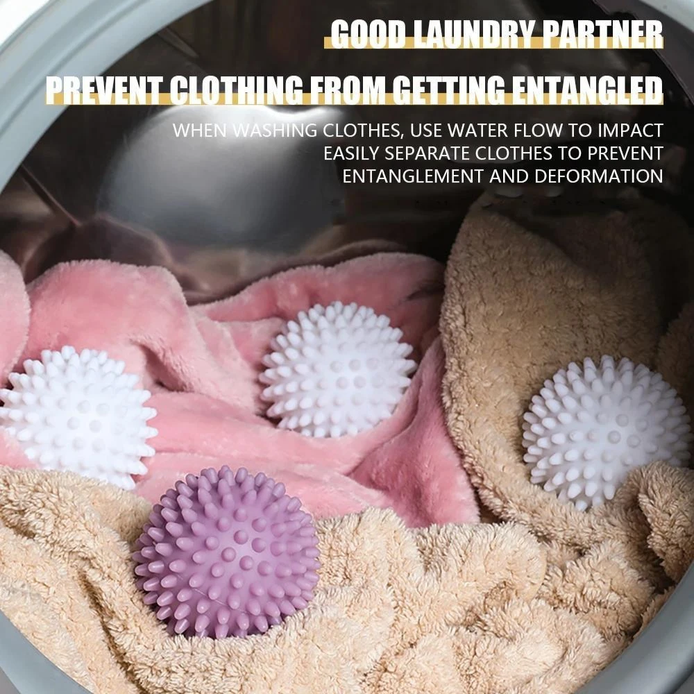 

Волшебный шарик для стирки, 3/6 шт., многоразовый твердый шарик для чистки из ПВХ, аксессуары для бытовой чистки, аксессуары для стиральной машины, смягчитель одежды