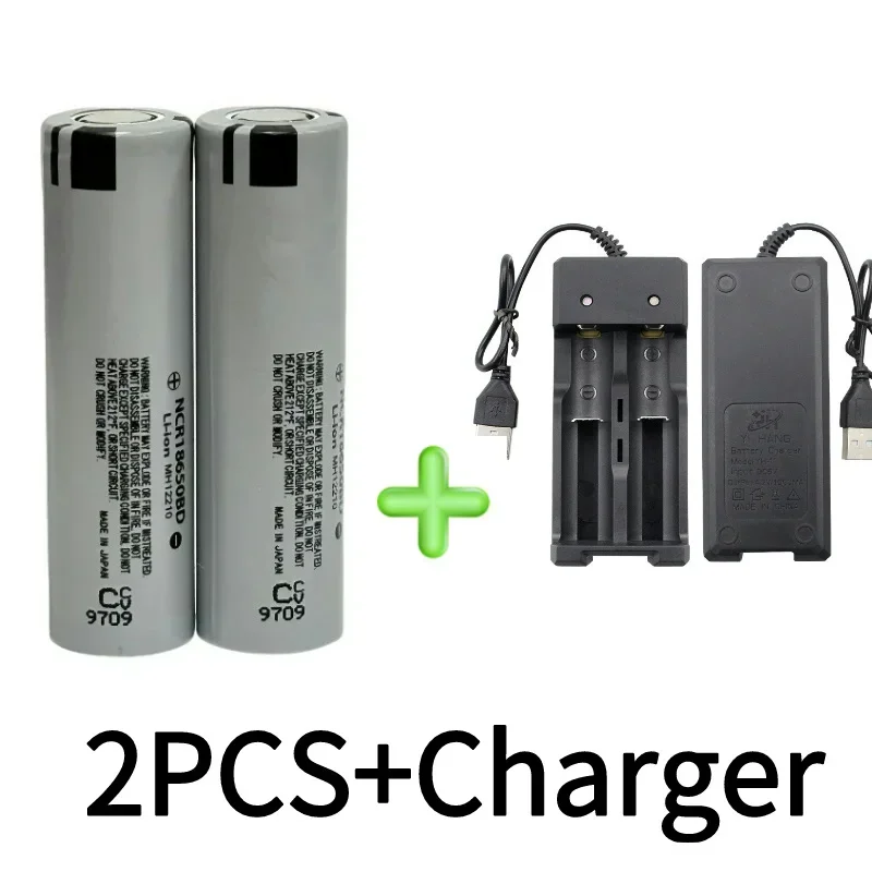 2024 100% Rechargeable Lithium Battery NCR18650 BD 3.7V 3200mAh Reverse Lamp Charging USB Original Lifepo4 Comes with Charger