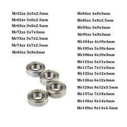 10pcs/lot High quality MR Series MR52ZZ MR63ZZ MR85ZZ MR95ZZ MR128ZZ MR137ZZ Bearing Metal Shielded Ball Bearings