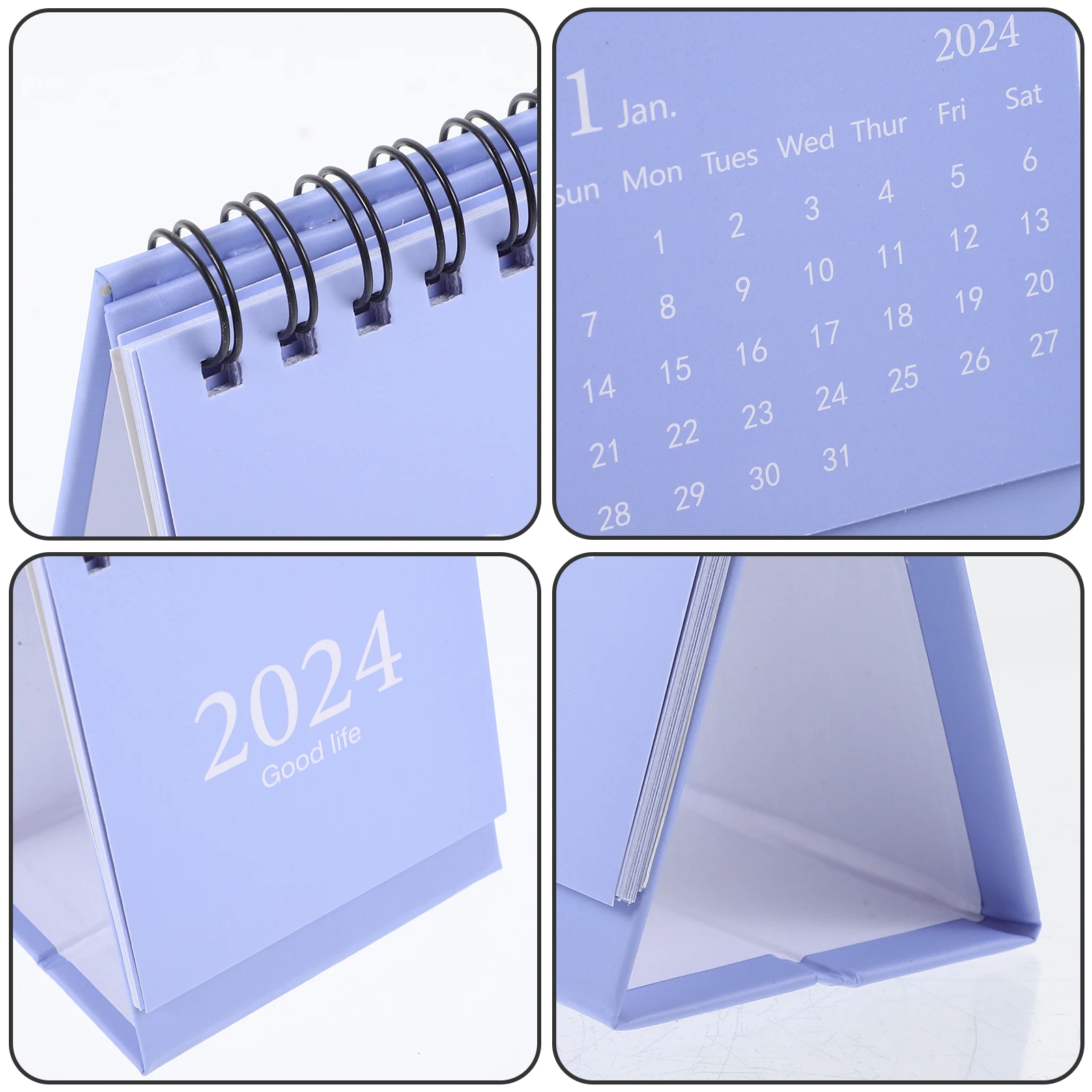 

2 Pcs Calendar Planner Simple Style Desk Desktop Decorative Turn The Page Small Paper