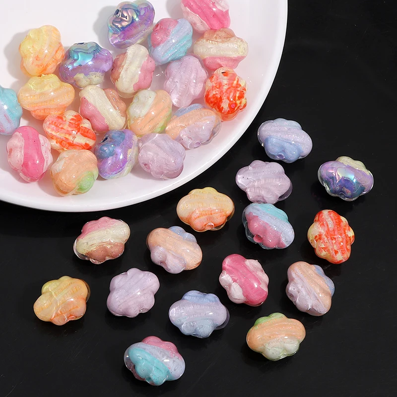 1 قطعة 15x19 مللي متر موضة الراتنج الخرز قوس قزح سحابة على شكل فضفاض الخرز Charms بها بنفسك الحرفية صنع المجوهرات اكسسوارات سلسلة هواتف