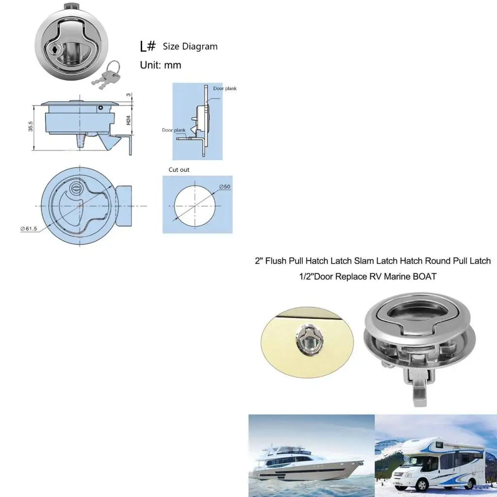 Durable Pull for Hatch for Latch Handle for Cupboard Door Motorhome Cabinet for