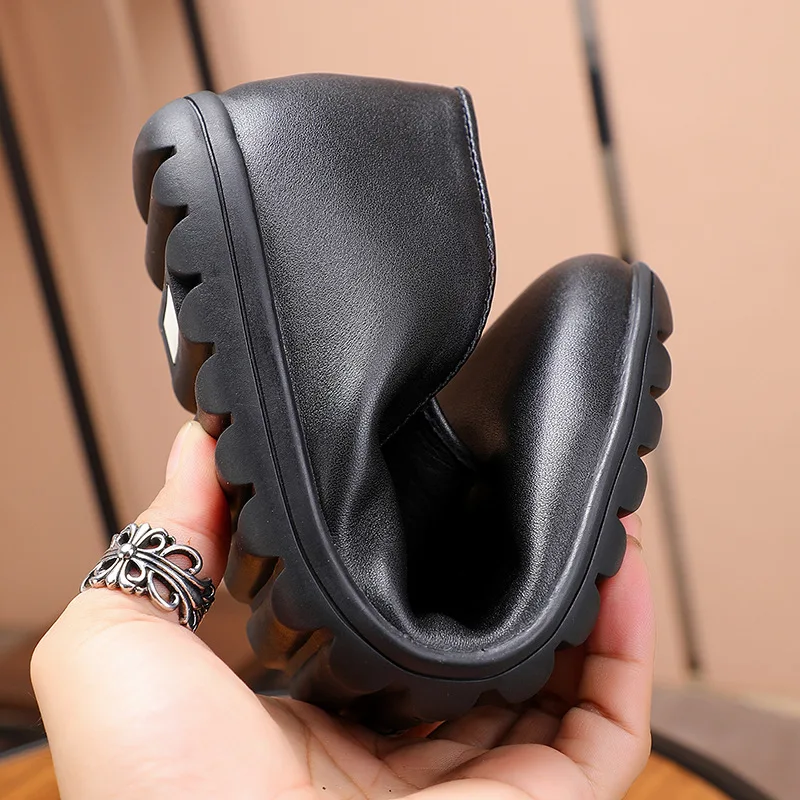 Careaymade-Handmade national style round mouth leather shoes old Beijing shoes olds casual shoes Kungfu shoes lazy shoes bigsize