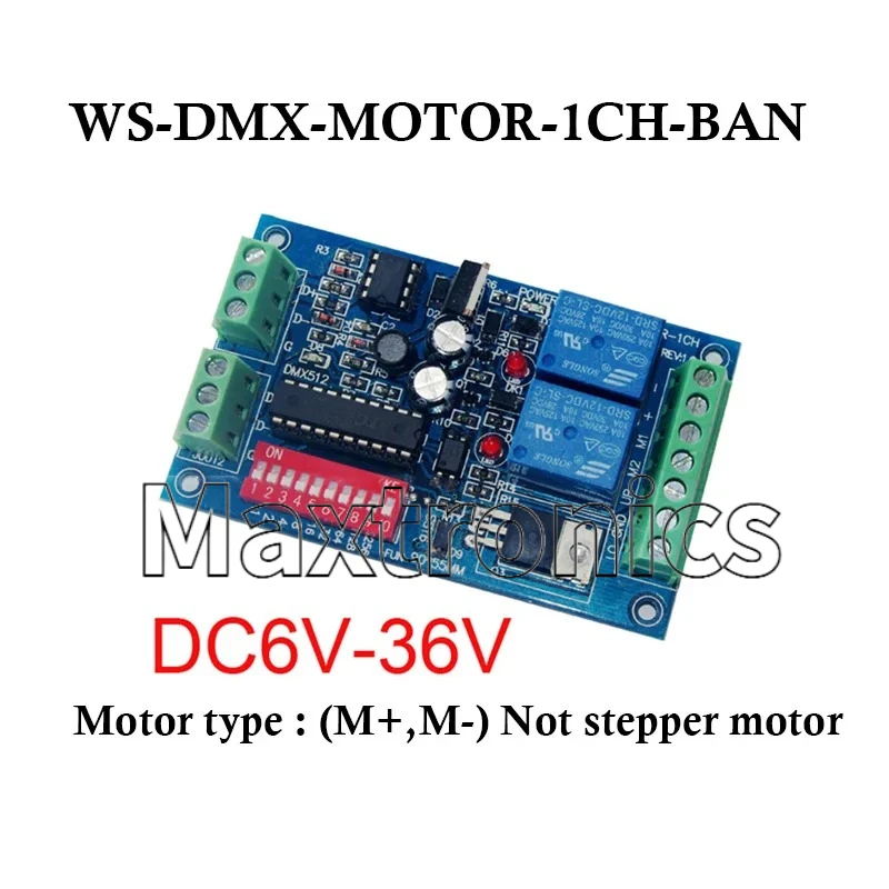 NEW DMX512 Decoder Relays Switch 6V-36V DC Motor Controller DMX512 3P DC Motor Dimmer 3A Max Motor Type M+,M- Not Stepper Mmotor