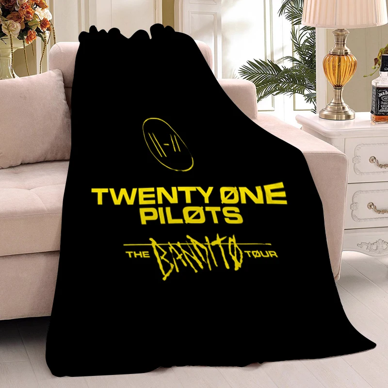 

Sofa Blankets for Winter T-Twenty One P-Pilots Digital Print Custom Fleece Fluffy Soft Blankets King Size Microfiber Bedding