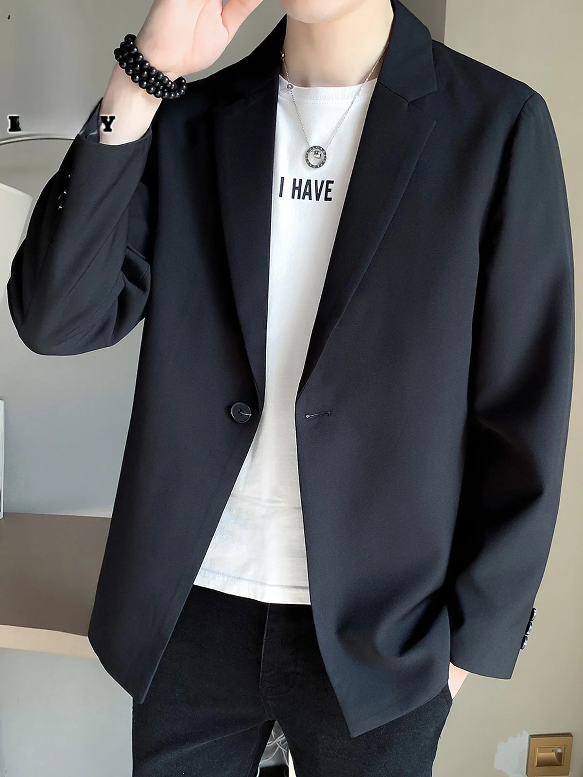 

Мужская повседневная деловая куртка Bla Casual Busin Sle, весна 2026, модный костюм для поездок на работу, высококачественный полиэстер, длинный рукав