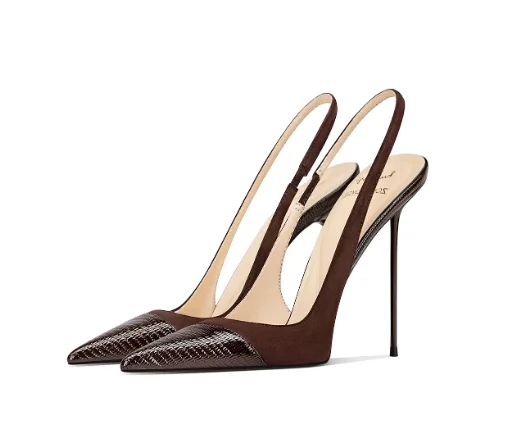 

Socialite style brown pointed thin heeled high heels for women's new style toe shoes, fashionable, versatile and comfortable