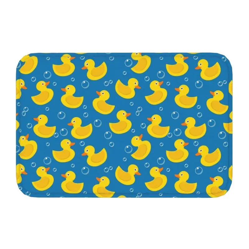 Cartoon Yellow Rubber Duck Pattern Floor Door Kitchen Bathroom Mats Anti-Slip Indoor Doormat Garden Entrance Carpet Rug