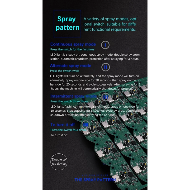 Dual Spray Atomization Module Atomization Experimental Equipment DIY Incubation PCB+Plastic+Metal