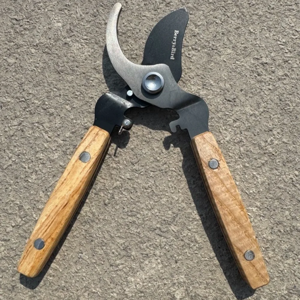 Labor-Saving Pruning Shears Portable Wooden Handle Garden Pruner for Fruit Tree Flower Bonsai Trimming MultifunctionalHand Tools