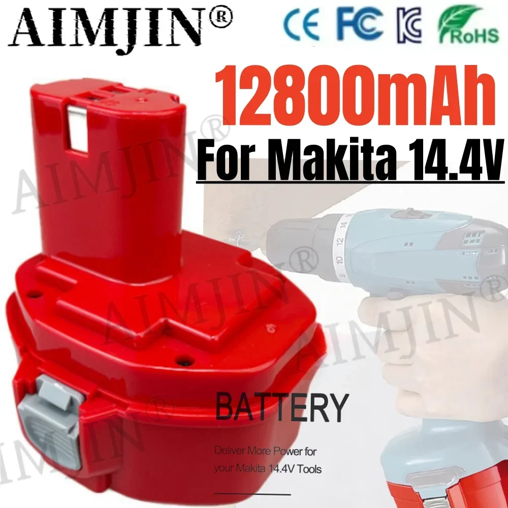 

14.4V 12800mAh Power Tools Battery Ni-MH for Makita 14.4V Cordless Drills Screwdriver Battery 1420 1433 1434 1435 6337D