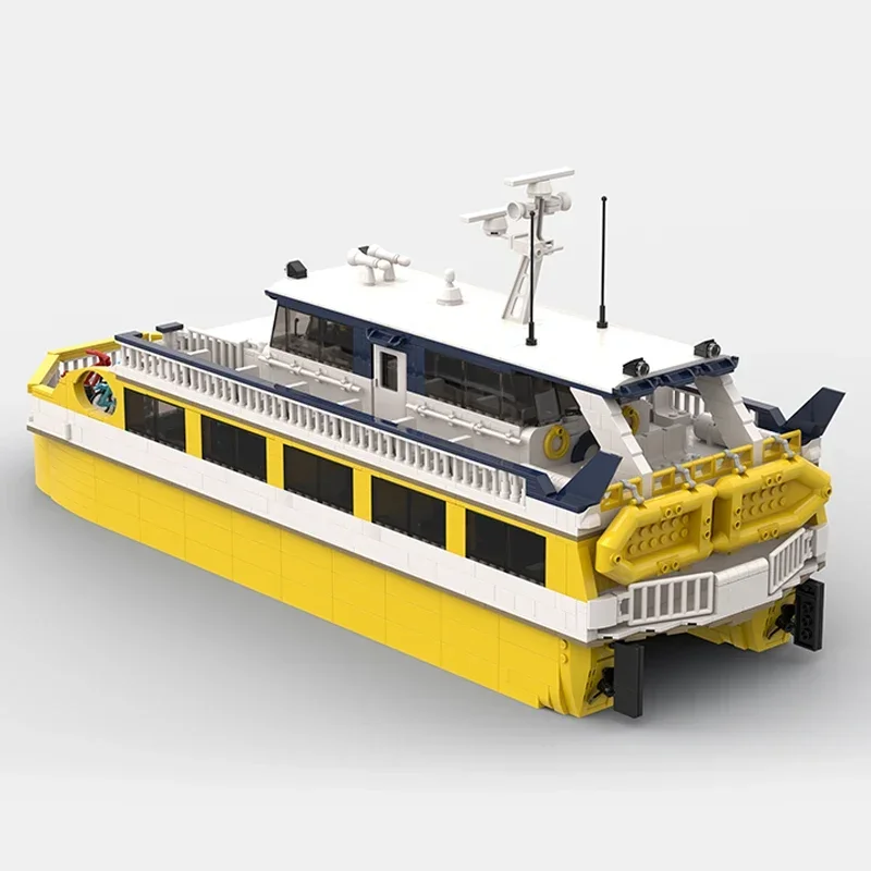 Moc tijolos de construção transporte navio modelo passageiro ferry tecnologia blocos modulares presentes brinquedos para crianças diy conjuntos montagem