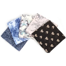 Women Girls Printing Bandanas Hair Bands Square Satin Scarf Fashion Turban Headband New Vintage Hair Accessories