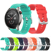 For Amazfit GTR 4 Smartwatch Band 22mm Silicone Strap For Amazfit Bip 5/GTR 3 Pro/2 2E/47mm/Pace/Stratos 3 2S Sports Correas