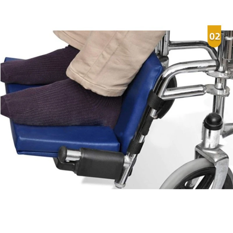 Wheelchair Leg Mat Foot Pad Protective Cover Leather and Cotton Wheelchair Foot Pedal Expander Lift Pad 40.6*50.8*2.5cm
