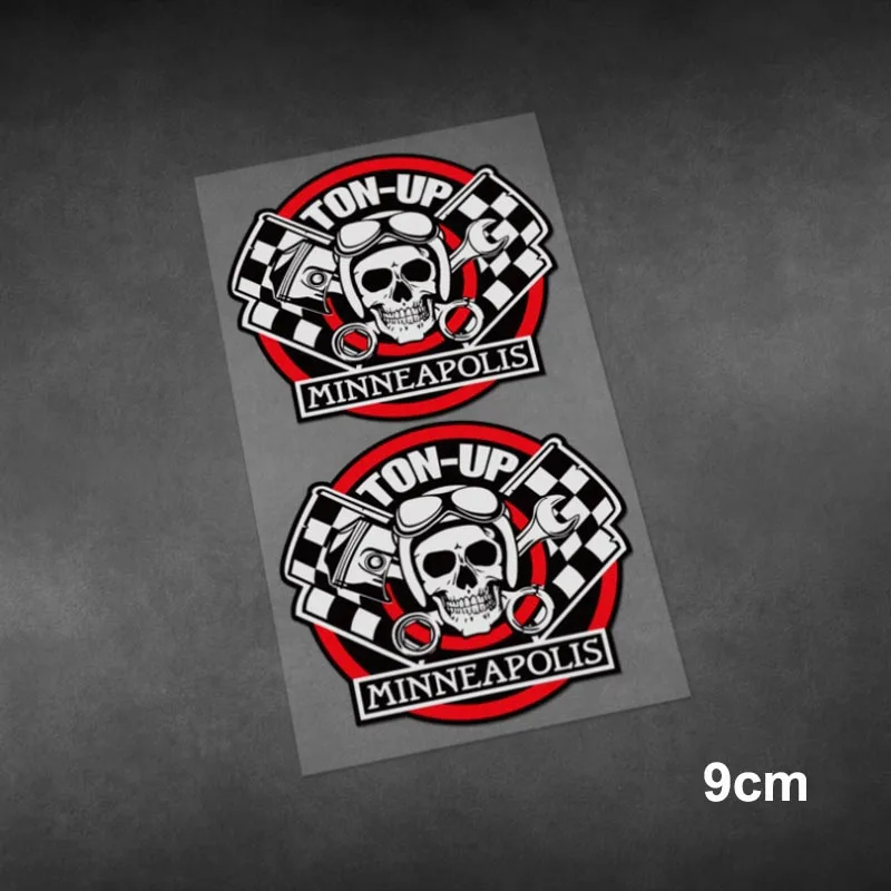 Retro Cafe Racer Decals Vintage Knight Skull Helmet Motorcycle Car Modification Stickers Vinyl Waterproof Reflective Pegatinas