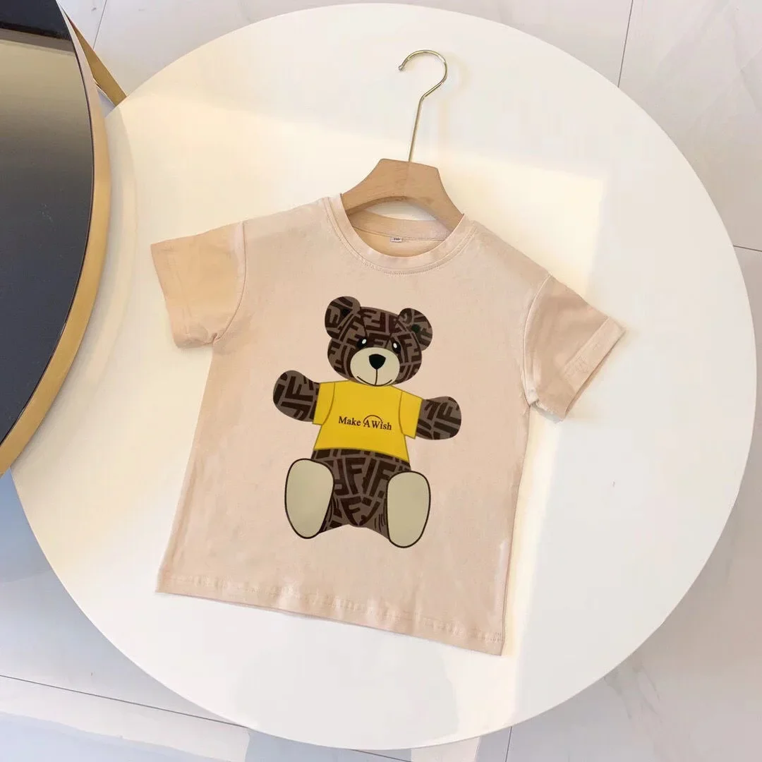 3-14 Years Old Boys Girls 2024 Summer T-shirts High Quality Cotton Brand Kids Tshirts Fashion Baby Tops Tee Designer Print