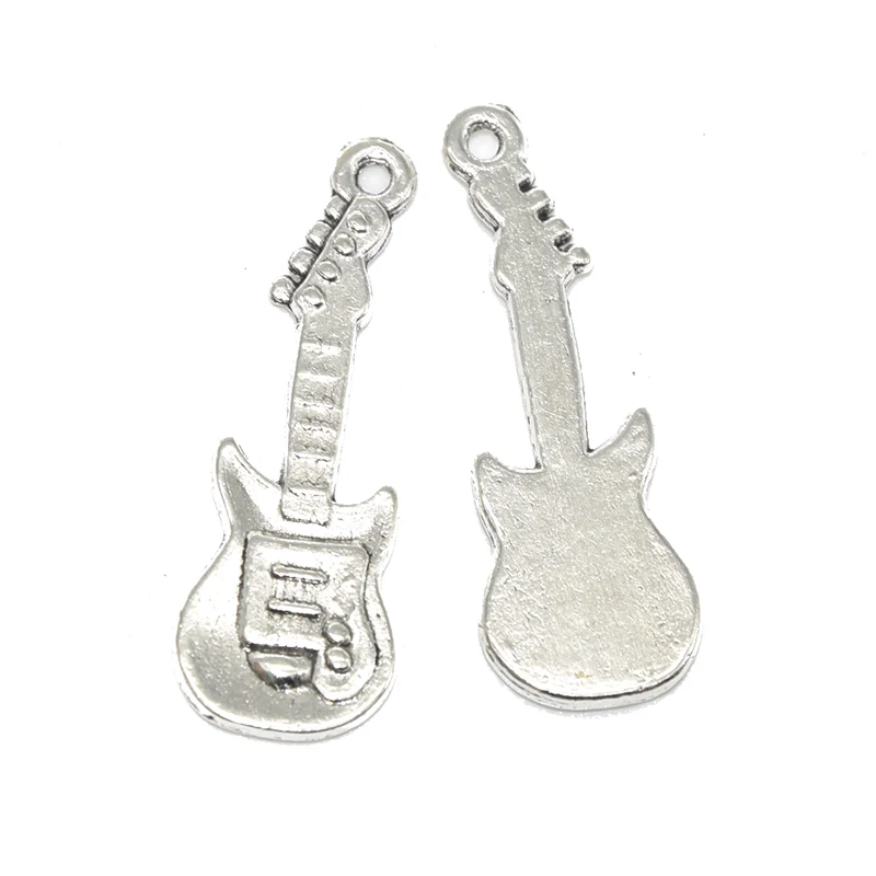 15pcs Mixed Musical Instrument Theme Guitar Piano Violin Charms Antique Silver Color Pendants For DIY Bracelets Jewelry Making