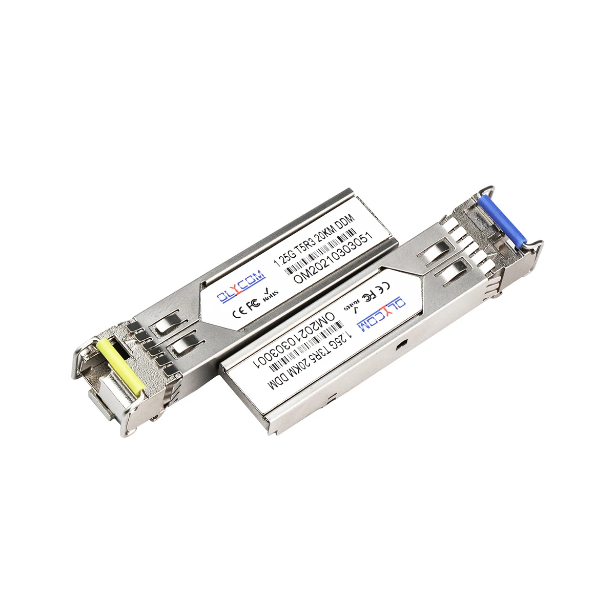 زوج واحد من جهاز إرسال واستقبال الألياف الفردي 1.25G SFP Bidi 1310nm/1550nm SMF LC موصل يصل إلى 20 كجم للمفاتيح المفتوحة