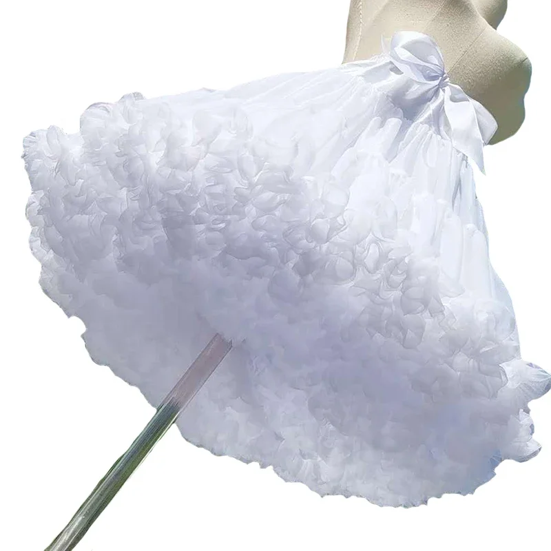 

Women Fluffy Lolita Petticoat Underskirt Tutu Petticoats Ballet Dance Pettiskirts Costume White Puffy Party Cosplay Skirt