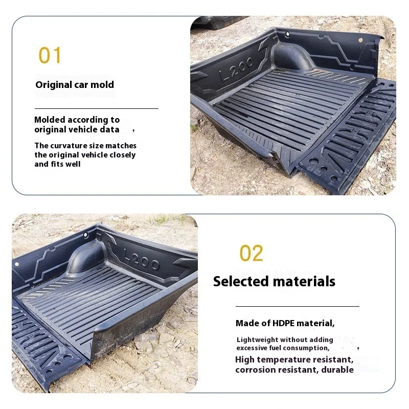 

Fits for L200 Triton Pickup Truck 08-15 1.32m Small Cargo Box Treasure Back Compartment Pad Inner Liner Interior Kits