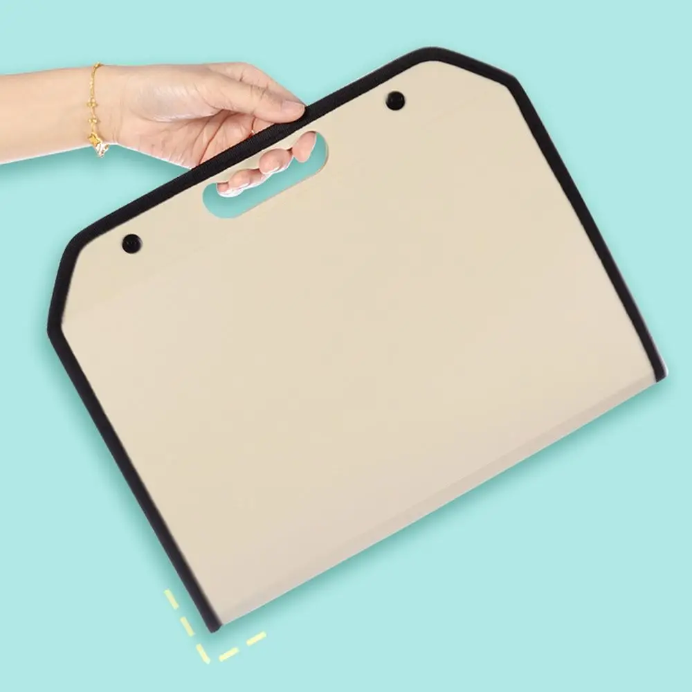 Large Capacity A4 File Folder Storage Organizer Waterproof Buckle HandBag Dustproof Wear Resistant Data Organizer Pouch Office