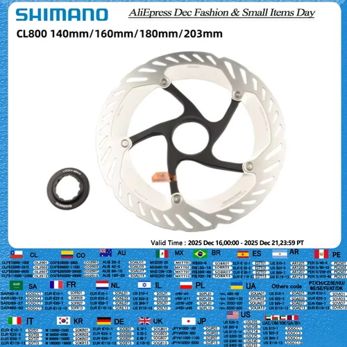 Rotor de disco de bloqueo central SHIMANO DEORE XT RT-MT800 CL800 140 mm 160 mm 180 mm 203 mm Rotor de disco de freno hidráulico