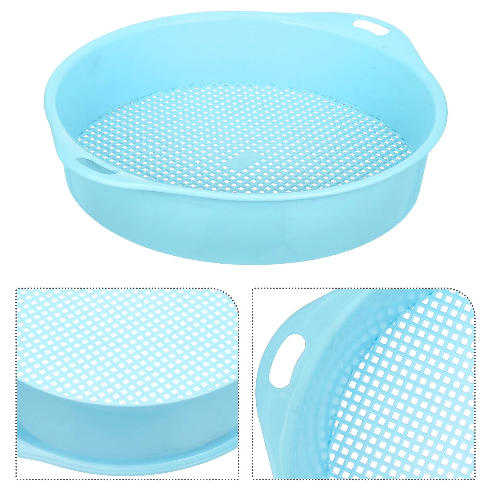 Tamis de sol multi-usage, tamis à mailles de sol de jardin, poêle à tamisage en plastique, léger et Durable, outil de tamisage de jardin pour la plantation