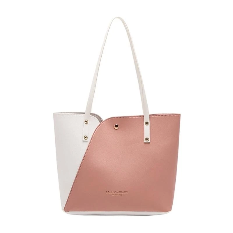 

Women PU Leather Shoulder Bag with Handles Organize Bags Accessory