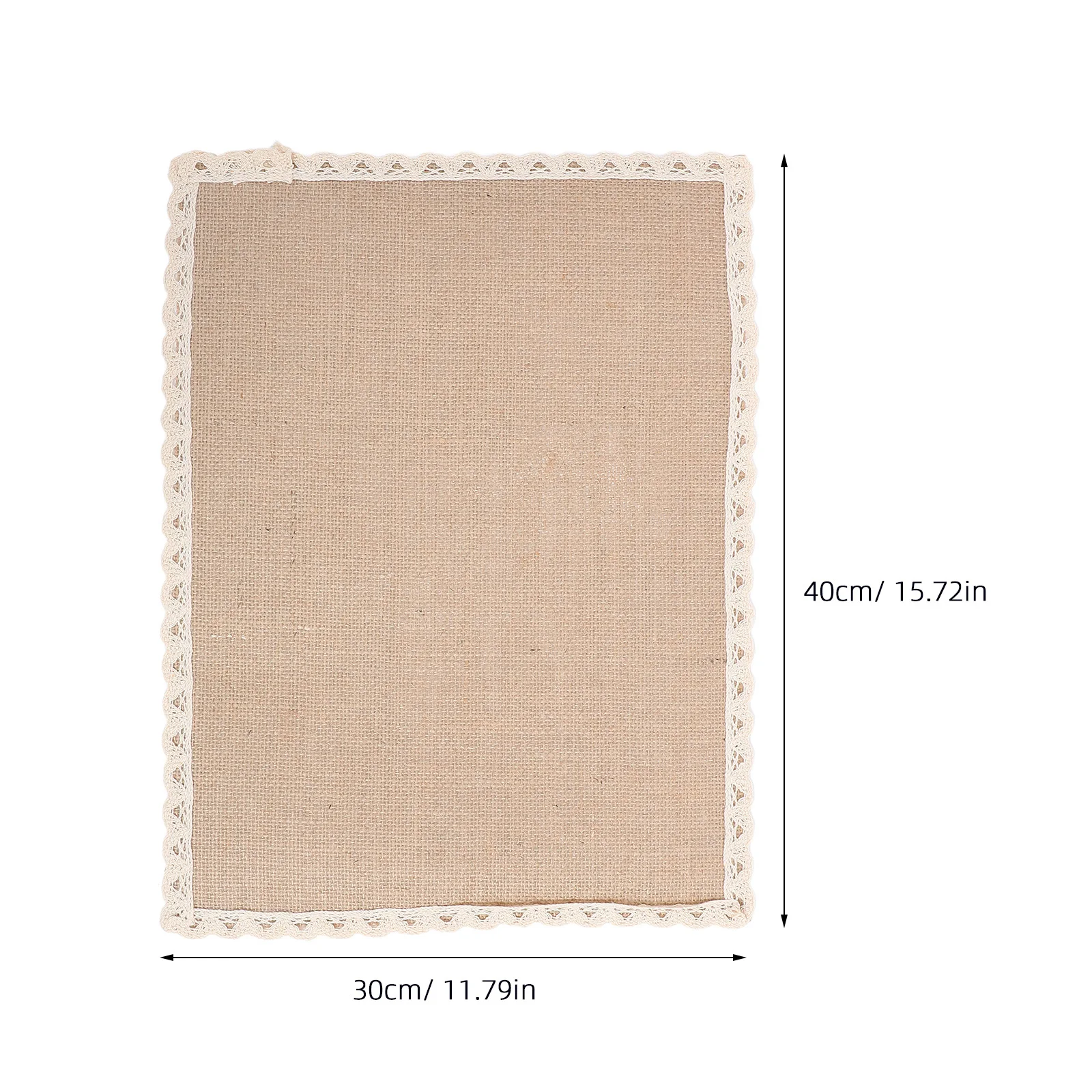 8 قطعة المفارش الجوت الطبيعي مستطيل 30x40 سنتيمتر الخيش الدانتيل حافة طاولة طعام المطبخ حفلة الجدول حامي الحصير