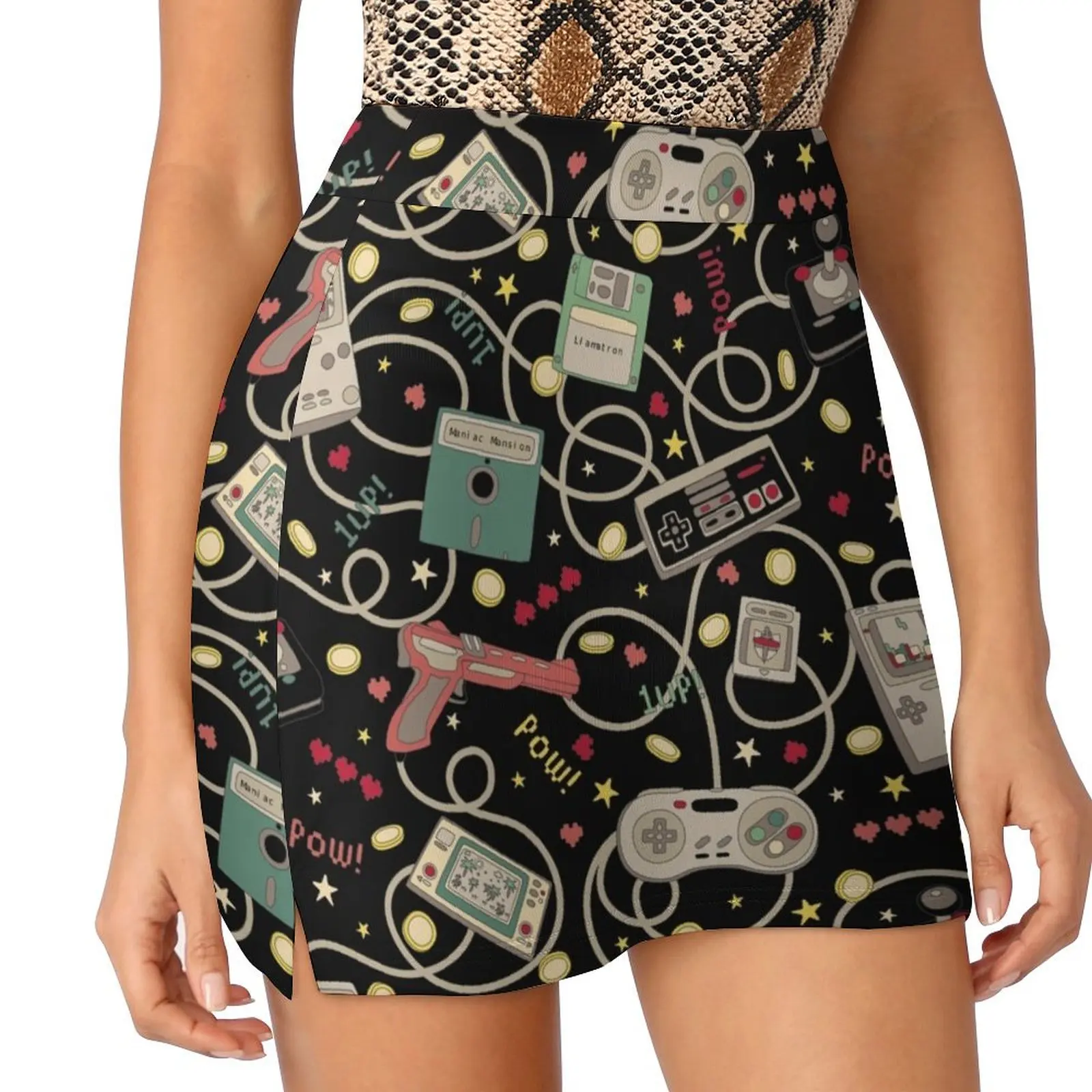 

Favourite Game Black Mini Skirt modest skirts for women Kawaii skirts summer 2025 woman