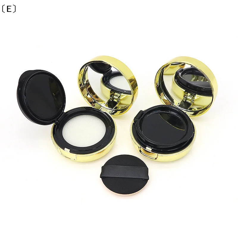 〔E〕ミニ空エアクッションパフボックスポータブル化粧品ケースコンテナ、パウダースポンジミラー付き、BBクリームファンデーションDIY用 1