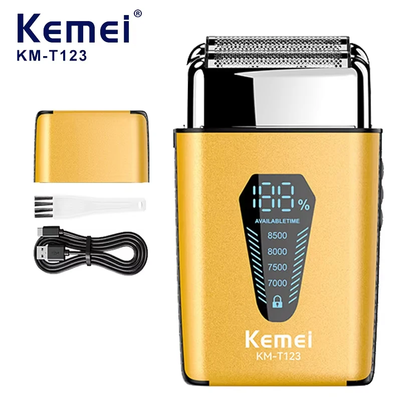 Kemei Original Electric Shaver Rechargeable Powerful Floating Razor Balds Head Shaving Machine for Men KM-T123