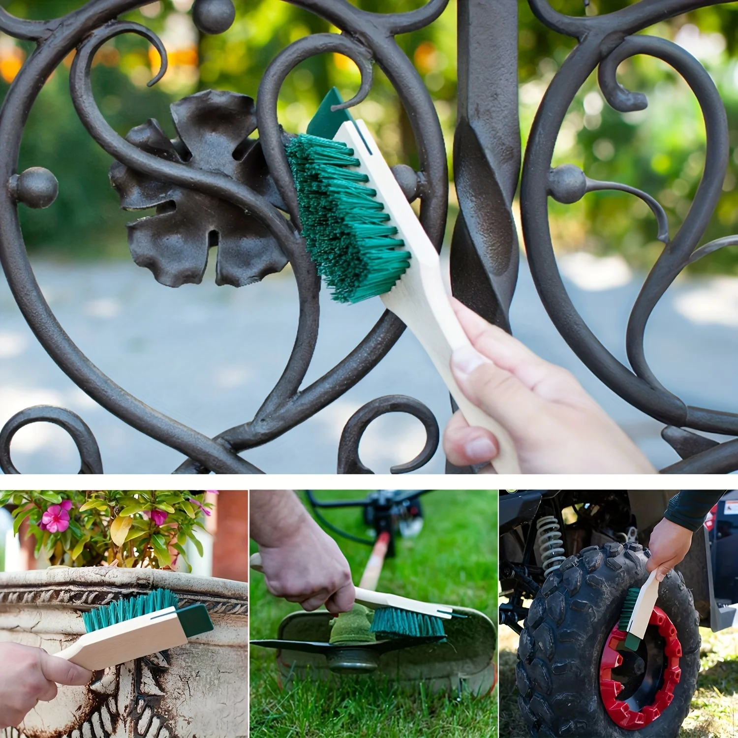 Garden Tools Lawn Mower Blade Cleaning Brush Garden Outdoor Cleaning Scraper Brush