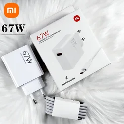 Xiaomi pad 6 pro 67W caricabatterie EU turbo charge 6A tipo C cavo per mi 13 Poco X4 X3 GT F3 Pro pad 5 6 Mi 11 Ultra 12 12X