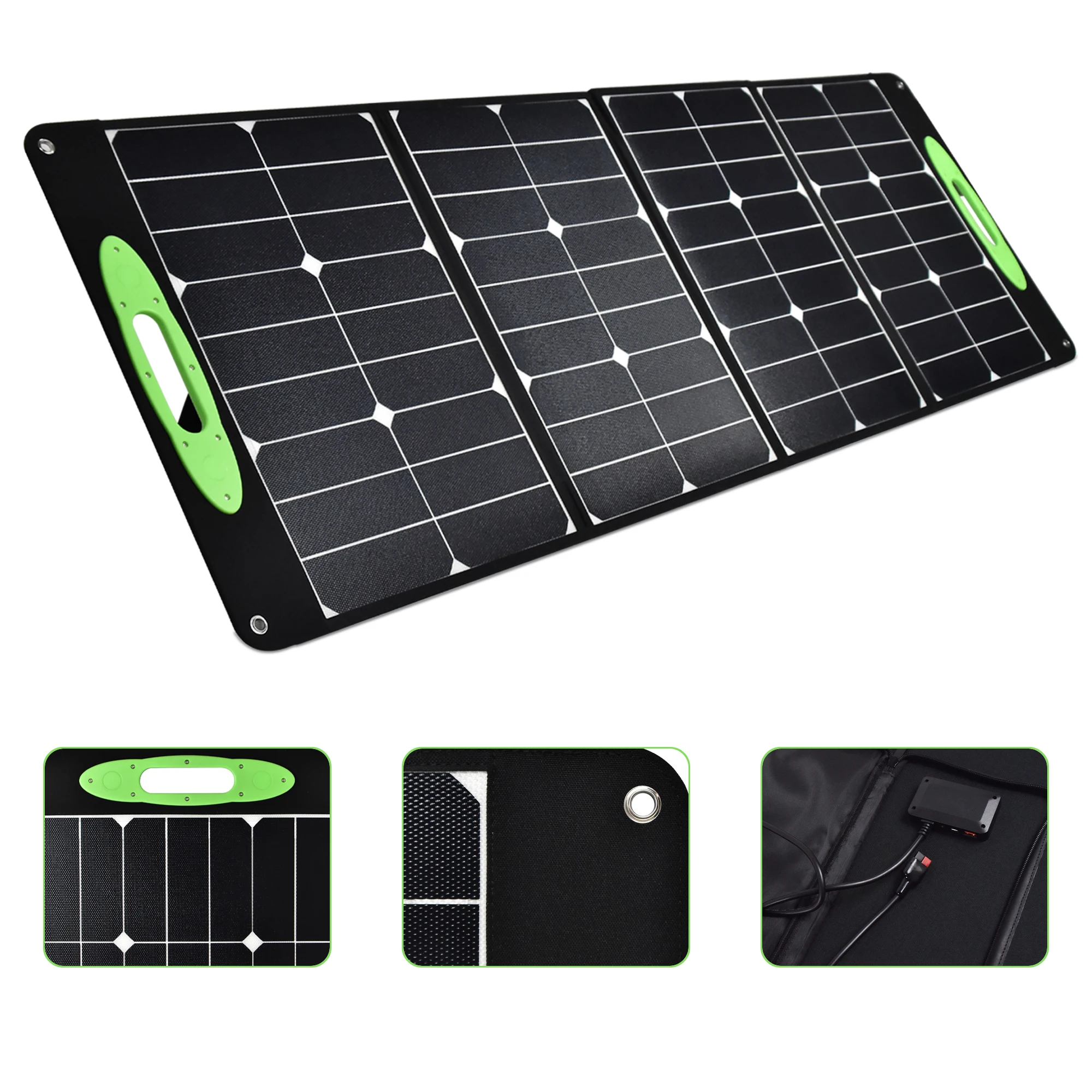 Sunpower Solar Panel USB 150W Portable Folding Foldable Solar Bag Waterproof Power Bank Outdoor Camping Hiking Phone Charger