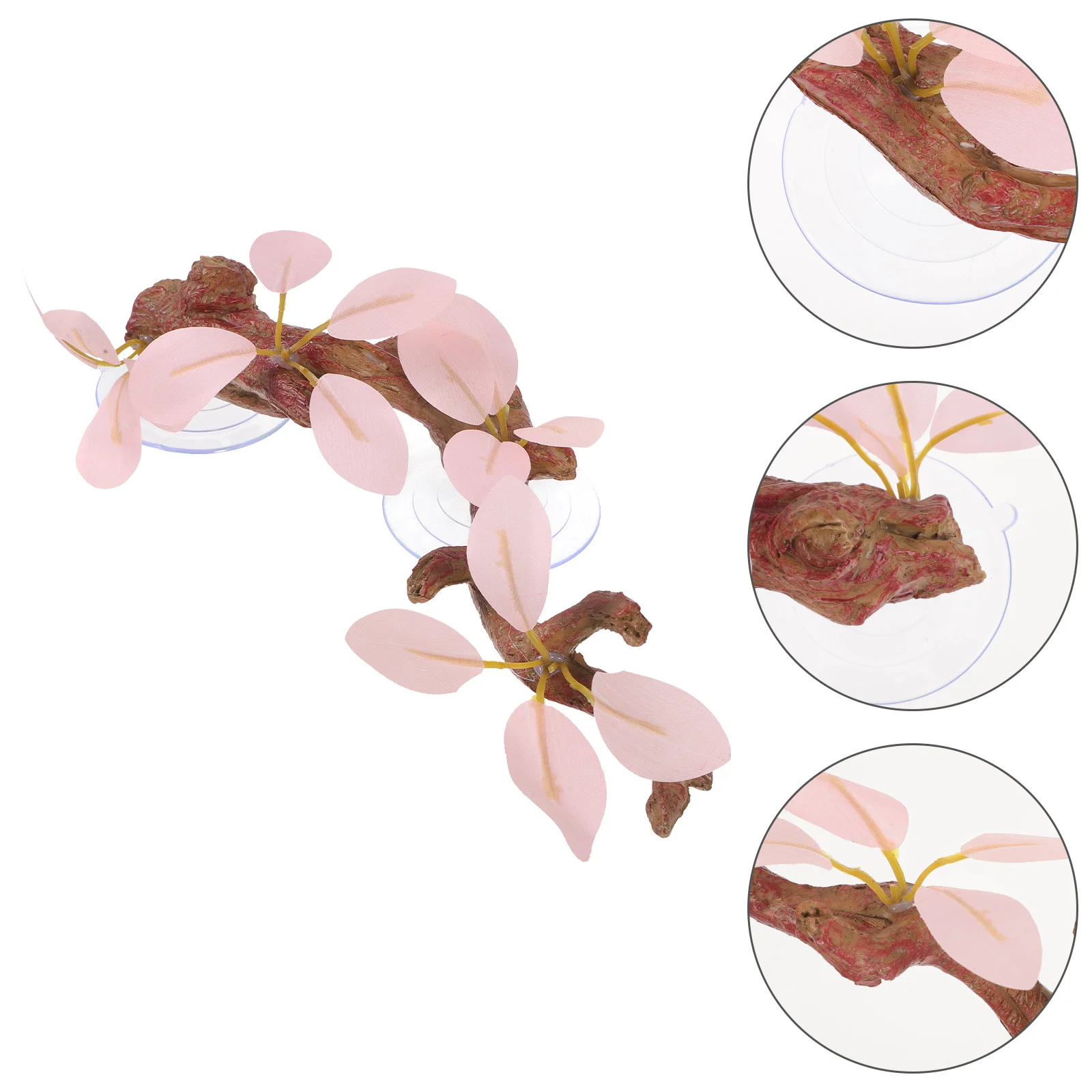 

Reptile Tree Root Decor Resin Climbing Branch For Terrarium Suction Cup Base Lizard Frog Tank Accessories Pet Habitat Decor