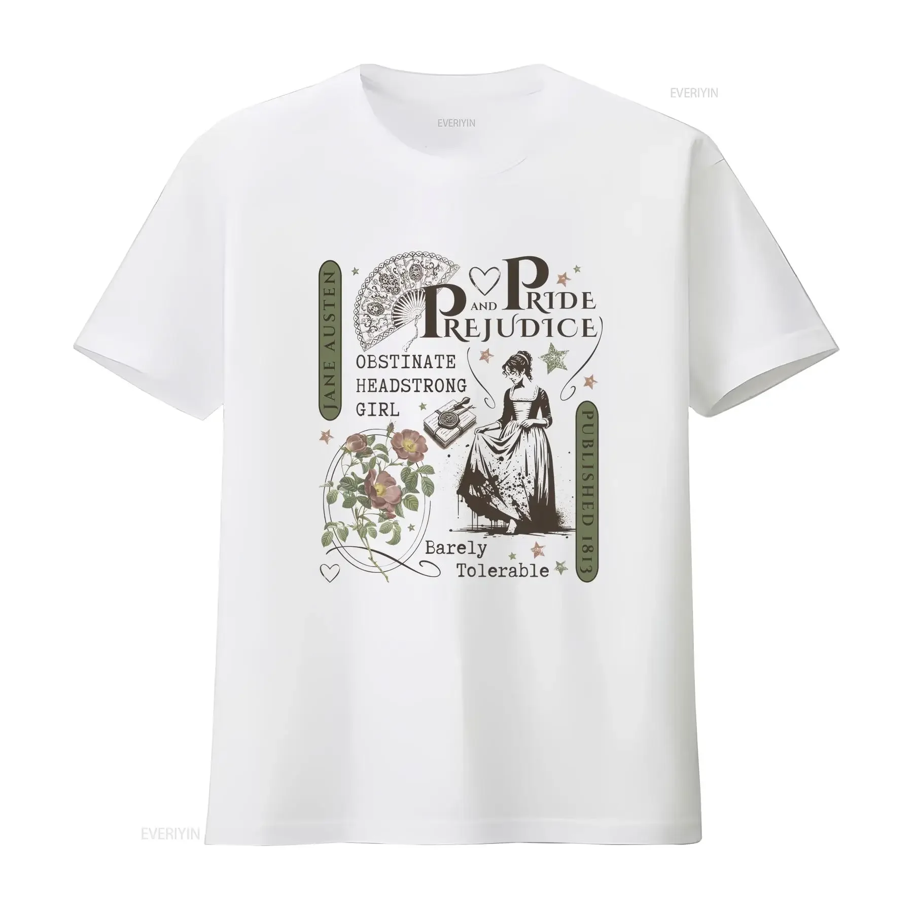 Barely Tolerable Pride and Prejudice T Shirt Jane Austen s Light Academia Clothing Bookish Dark Renaissance vintage Washed