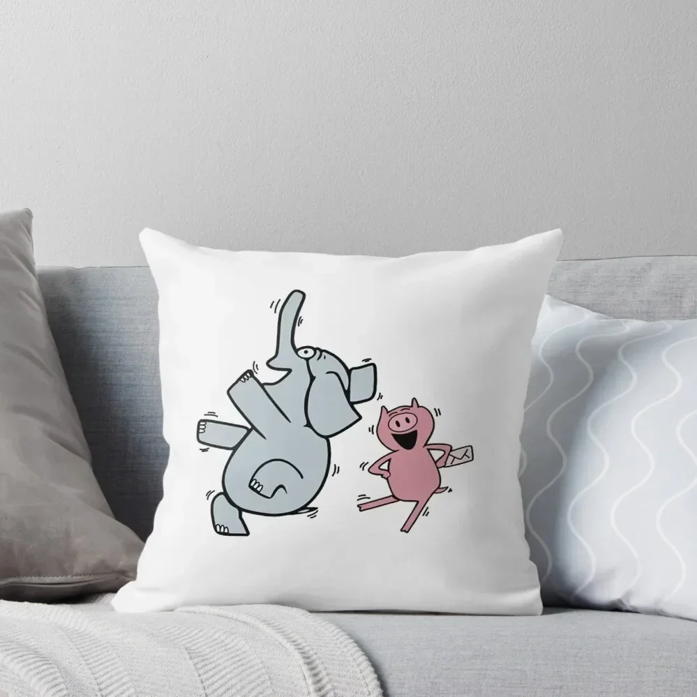 

Elephant and Piggie - Happy Gerald and Piggie Throw Pillow Decorative Cushions Christmas Throw Pillows Covers pillow