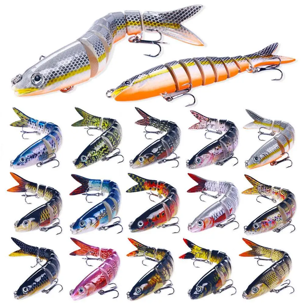 

1-10X Hot Aorace Fishing wobbler Lifelike 6/7 Segment Swimbait Crankbait Hard Bait Slow 10cm Isca Artificial Lures Fishing Tackl