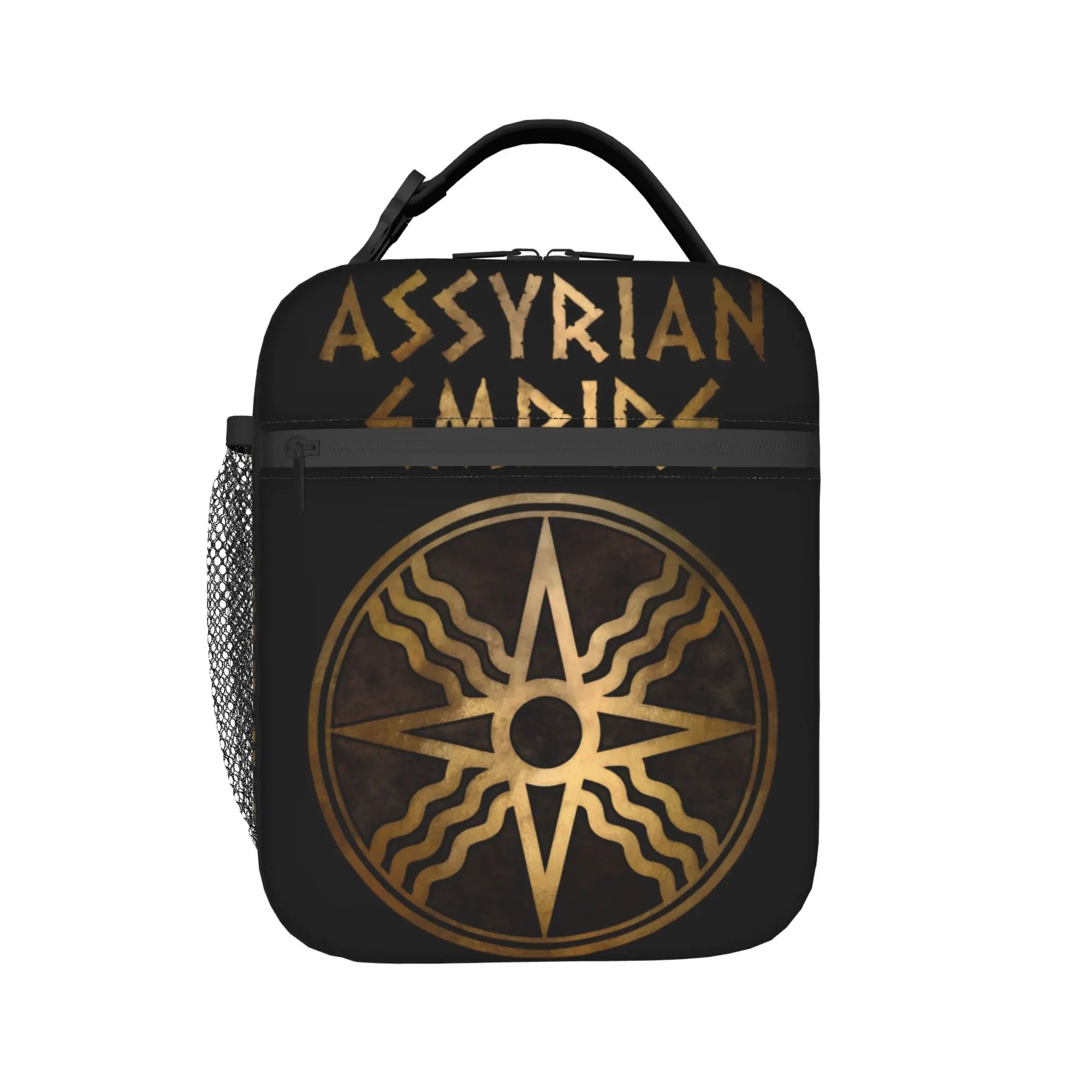 Assyrian Symbol Flag Insulated Lunch Bag for Men Women  Food Bag Portable Cooler Thermal Bento Box For Travel