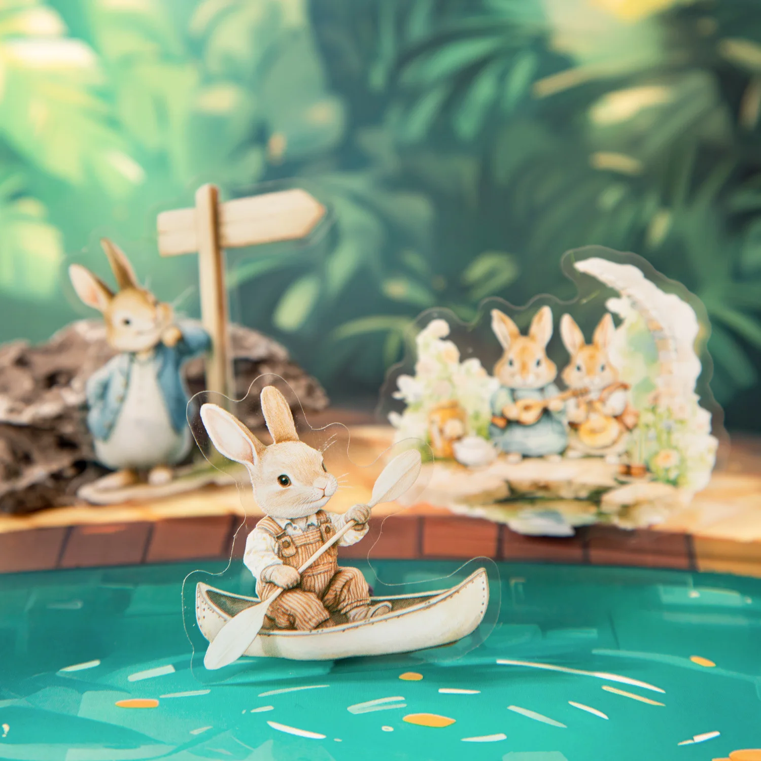 15pcs/1lot kawaii Stationery Sticker Rabbit Life junk journal Decorative Scrapbooking DIY Craft Sticker