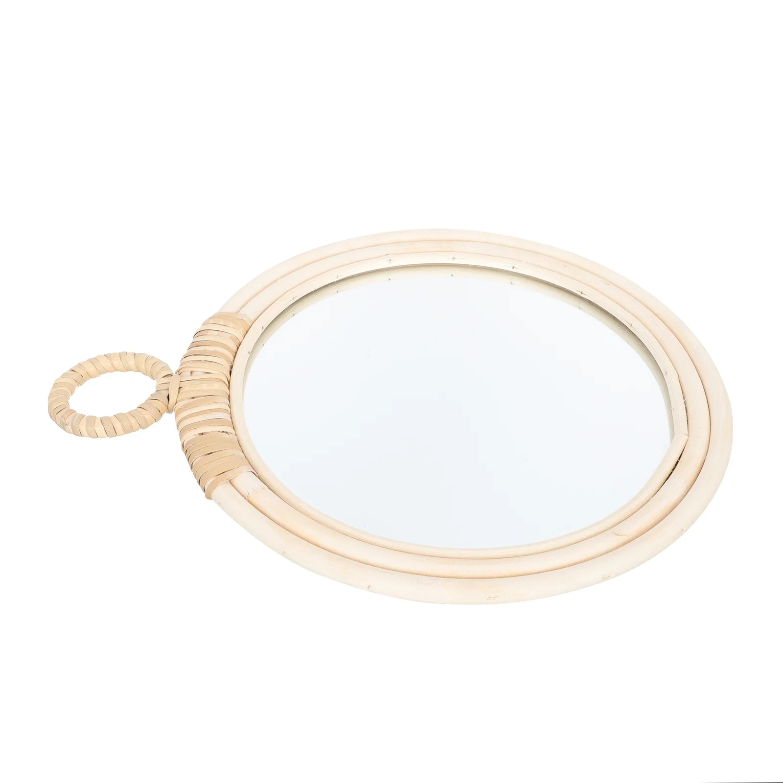 Wicker Woven Mirror Decorative Wall-Mounted Makeup Mirror for Bathroom Bedroom Hotel Nordic Style Home Decor Wall Decor