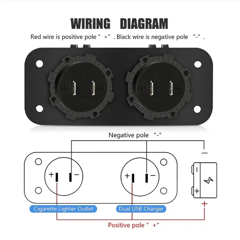 Dual QC 3.0 รถ USB Charger ซ็อกเก็ตสวิทช์สัมผัสไฟแช็ก SOCKET Diverter กันน้ําซ็อกเก็ตอะแดปเตอร์รถ